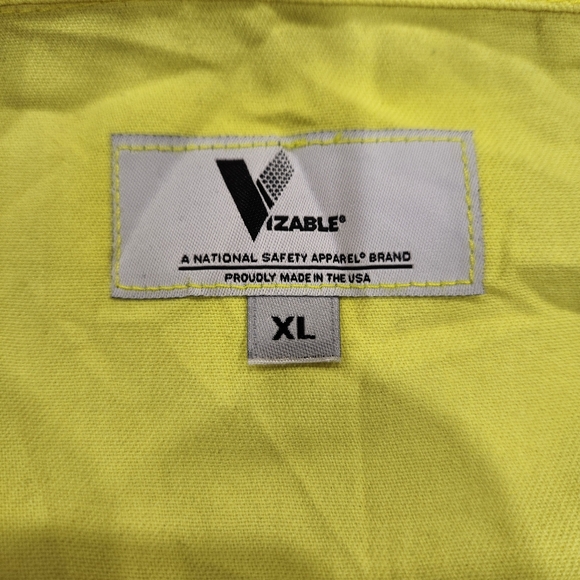 National Safety Apparel X-Large Hi-Vis Yellow And Black VIZABLE® FR Cotton/Nylon - Picture 8 of 16